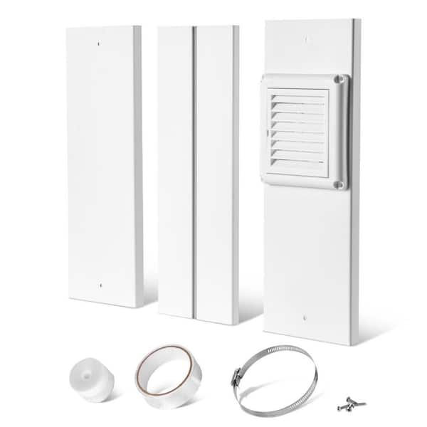 Dryer Vent Window Kit, Fits 4 in. Hoses, Adjustable for Sliding Windows, Sturdy PVC/PP, Dual Protection&Seal 2025 Update