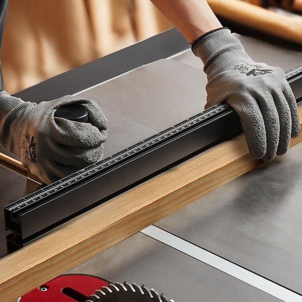 Precision Miter Gauge Standard Slot 3/4 in. x 3/8 in. Aluminum Alloy Table Saw Miter Gauge with 24 in. Grating