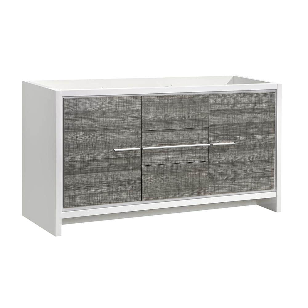 Fresca Allier Rio 60 in. Modern Bathroom Vanity Cabinet in Ash Gray ...