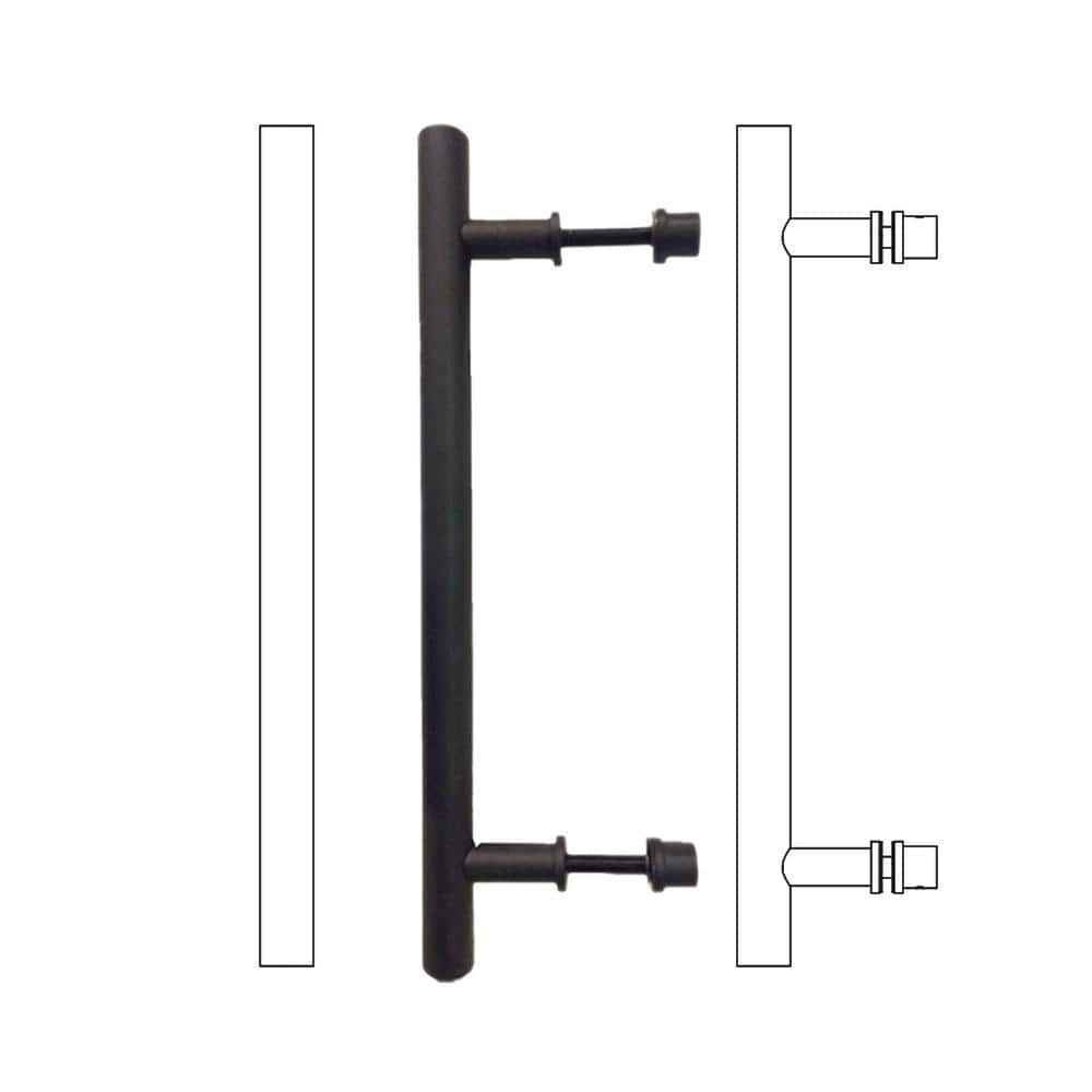 Matte Black Round Pull Handle for Barn Door