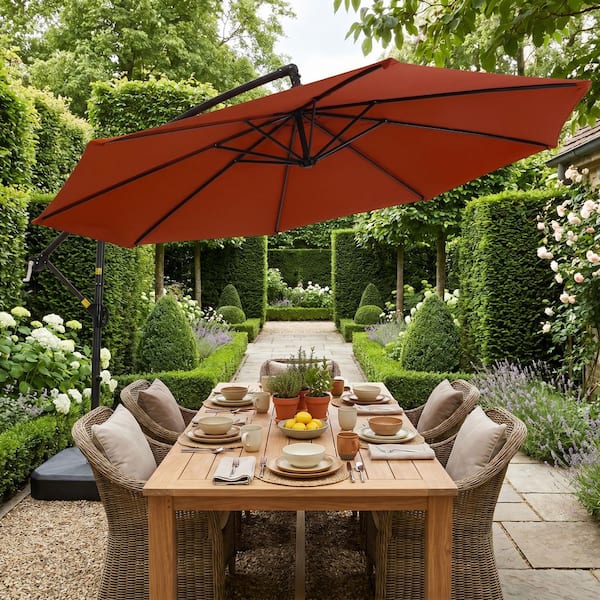 large sun umbrellas for patio Shop 9 Ft Umbrella Transform your outdoor area with this stunning 15ft Double FUFU&GAGA 15-ft x 9-ft Navy