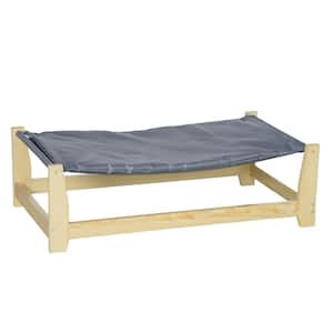 Small to Medium Light Grey Natural Pinewood Dog Bed