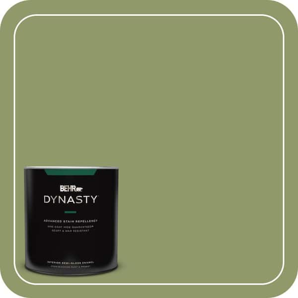 BEHR DYNASTY 1 qt. Home Decorators Collection #HDC-SP14-2 Exotic Palm Semi-Gloss Enamel Interior Stain-Blocking Paint & Primer