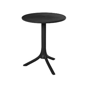 Seattle Black Round Resin 2-in-1 Side Table