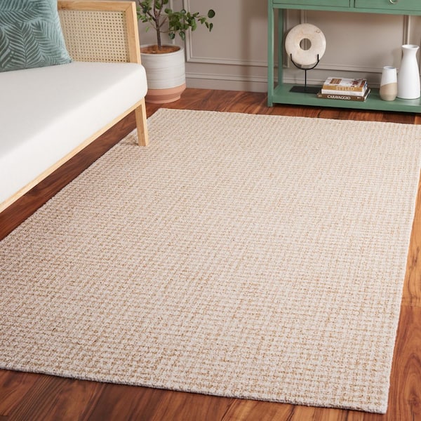 Ebony 8 ft. x 10 ft. Beige/Gold Geometric Tile Checkered Area Rug