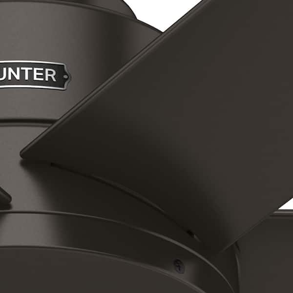 Hunter - Kennicott 44 in. Indoor/Outdoor Premier Bronze Ceiling Fan with Wall Control For Patios or Bedrooms