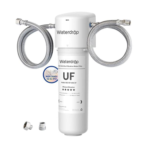 Waterdrop 8000 Gal. 0.01 m Long Last Ultra Filtration Under-Sink Water Filter System- Direct Connect to Kitchen Faucet