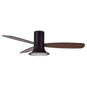 Flusso 52 in. Indoor Oil Rubbed Bronze Light Ceiling Fan with Remote Control