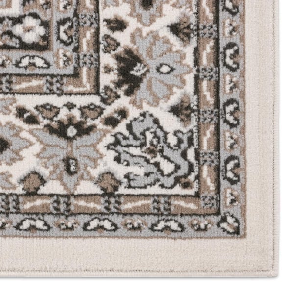 Home Dynamix Premium Sakarya Traditional Medallion Area Rug, Grey