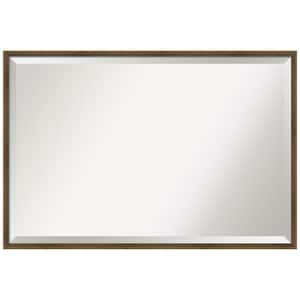 Medium Rectangle Bronze Beveled Glass Modern Mirror (25 in. H x 37 in. W)