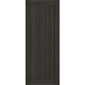 1 Panel Shaker 18 in. x 80 in. No Bore Gray Oak Solid Composite Core Wood Interior Door Slab