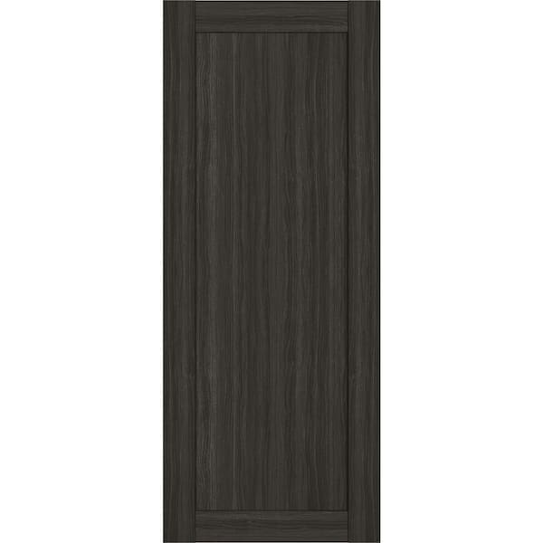 Belldinni 1-Panel Shaker 28 in. x 80 in. No Bore Gray Oak Solid Composite Core Wood Interior Door Slab