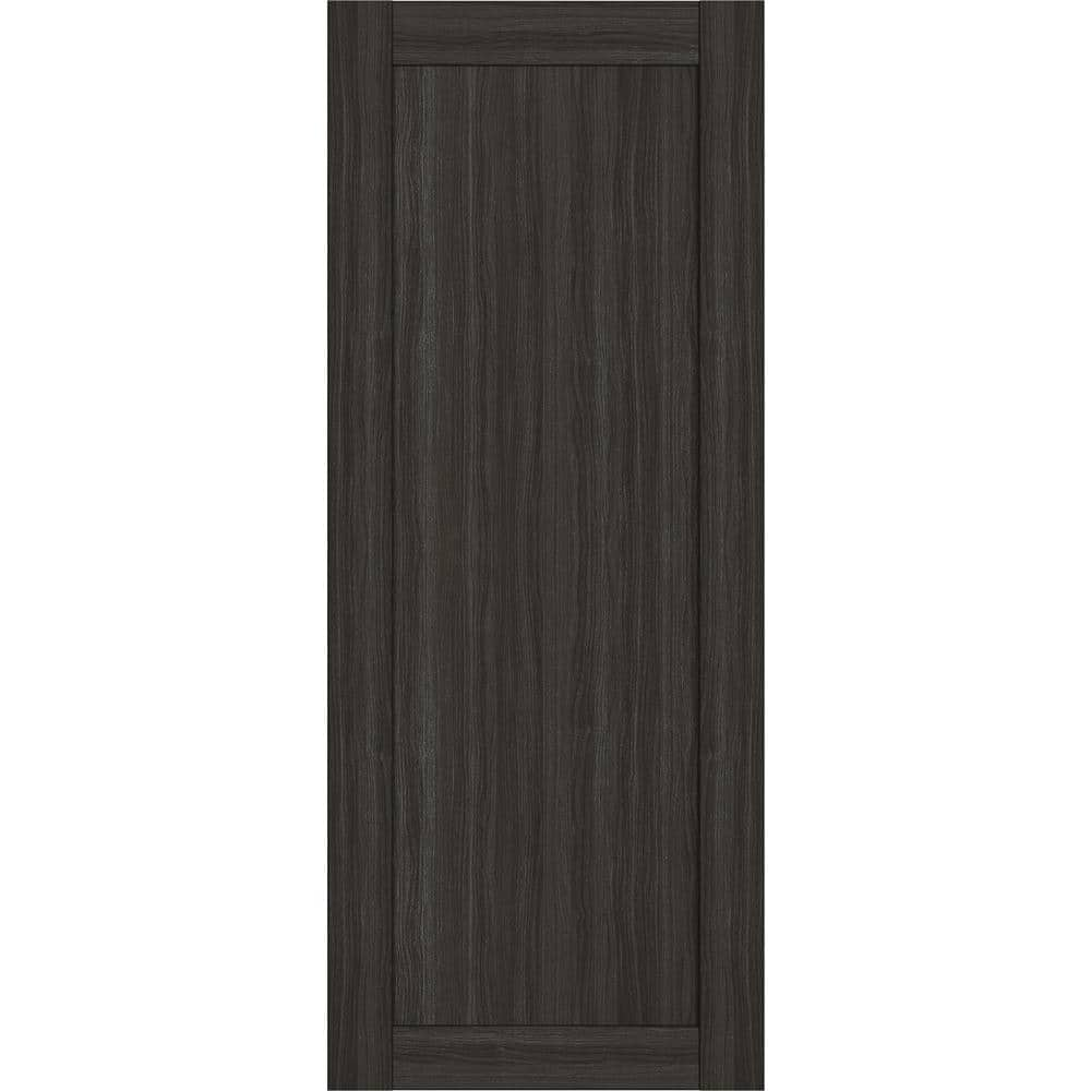 Belldinni 1-Panel Shaker 36 in. W. x 80 in. No Bore Gray Oak Solid ...