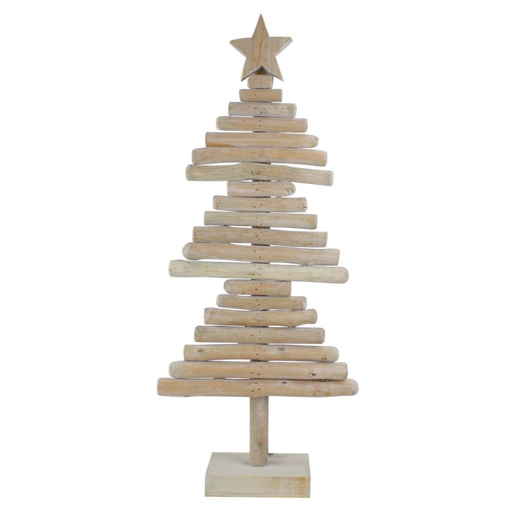 Sunset Vista Designs Oh Christmas Tree Rustic Holiday Wooden Tree Décor,  16-Inches, Wood