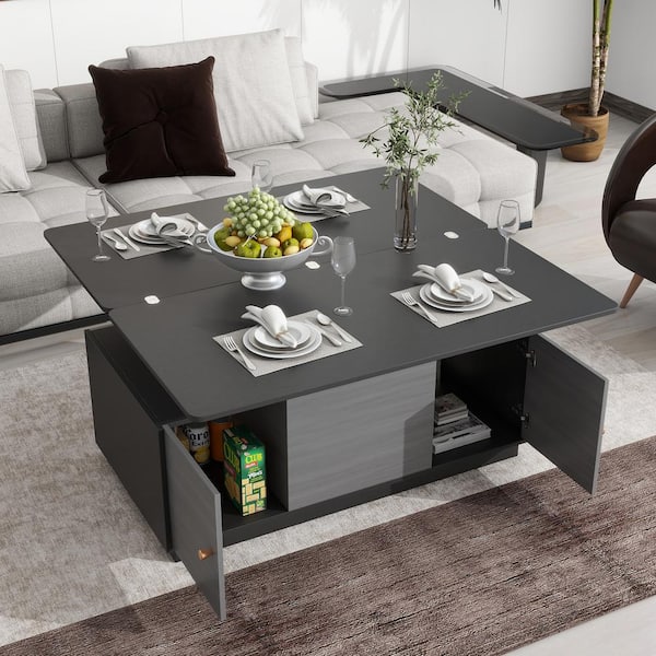 Harper & Bright Designs Stylish 47.2 in. Black and Gray