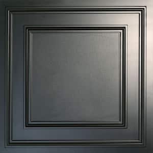 Cambridge Black 2 ft. x 2 ft. Lay-in or Glue-up Ceiling Panel (Case of 6)