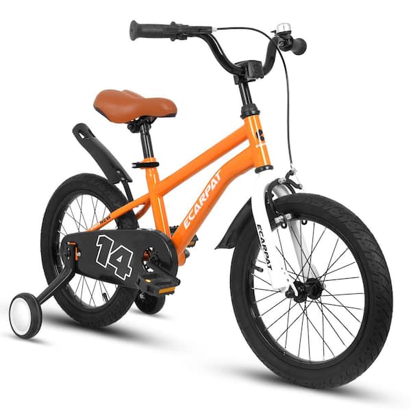 Siavonce A14114 Kids Bike 14 in. for Boys and Girls with Training Wheels Freestyle Kids' Bicycle with fender