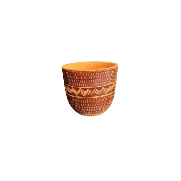Unbranded - Clay planter Striped Whisper - Medium