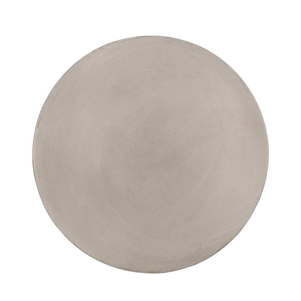 Light Gray Round Concrete Outdoor Accent Table