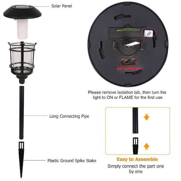 Solar Garden Light Repair 2 Pack Solar Light Replacement Tops With Flickering Flame - Fits 2.87" To 3.35" Lantern Openings Hot Air Balloon Lantern Replacement - View #7