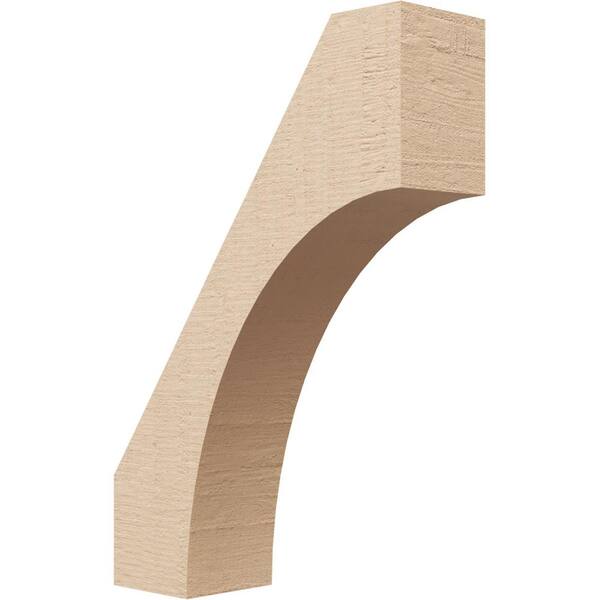 Ekena Millwork 3 in. x 14 in. x 10 in. Westlake Rough Cedar Woodgrain Timberthane Polyurethane Knee Brace, Primed