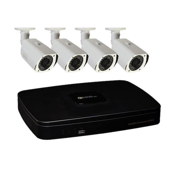 Q-SEE Platinum Series 4-Channel 1080p 2TB NVR Surveillance System with (4) 1080p Cameras, 100 ft. Night Vision