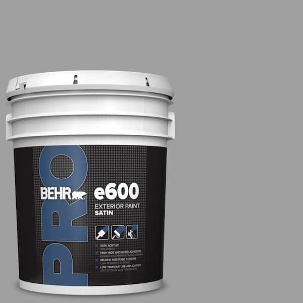 BEHR PRO 5 gal. #PPU26-06 Elemental Gray Satin Enamel Exterior Paint