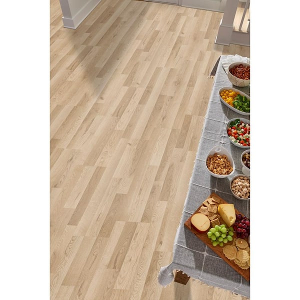 Pergo XP Junction Beige Oak 10 mm T x 7.4 in. W x 47.2 in. L Water