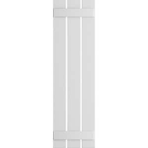 17-1/8 in. x 68 in. True Fit PVC Three Board Spaced Board and Batten Shutters Pair in White
