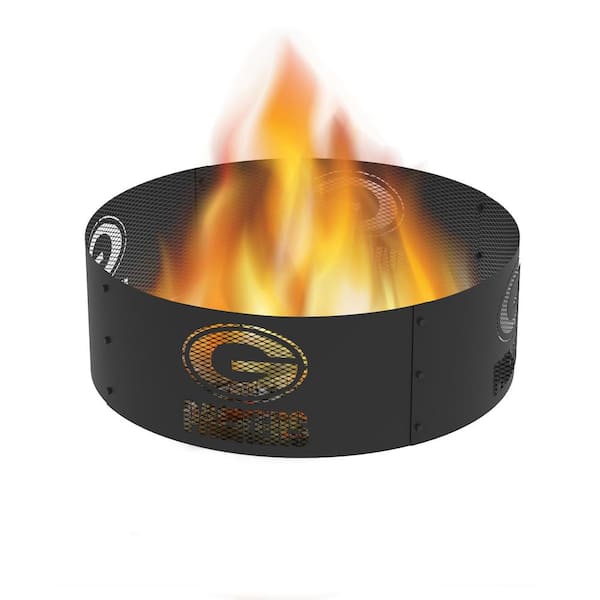 BLUE SKY OUTDOOR LIVING Decorative NFL 36 in. x 12 in. Round Steel Wood Fire  Pit Ring - Green Bay Packers FR361208-GBP - The Home Depot