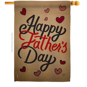 28 in. x 40 in. Happy Father's Day Family House Flag Double-Sided Decorative Vertical Flags