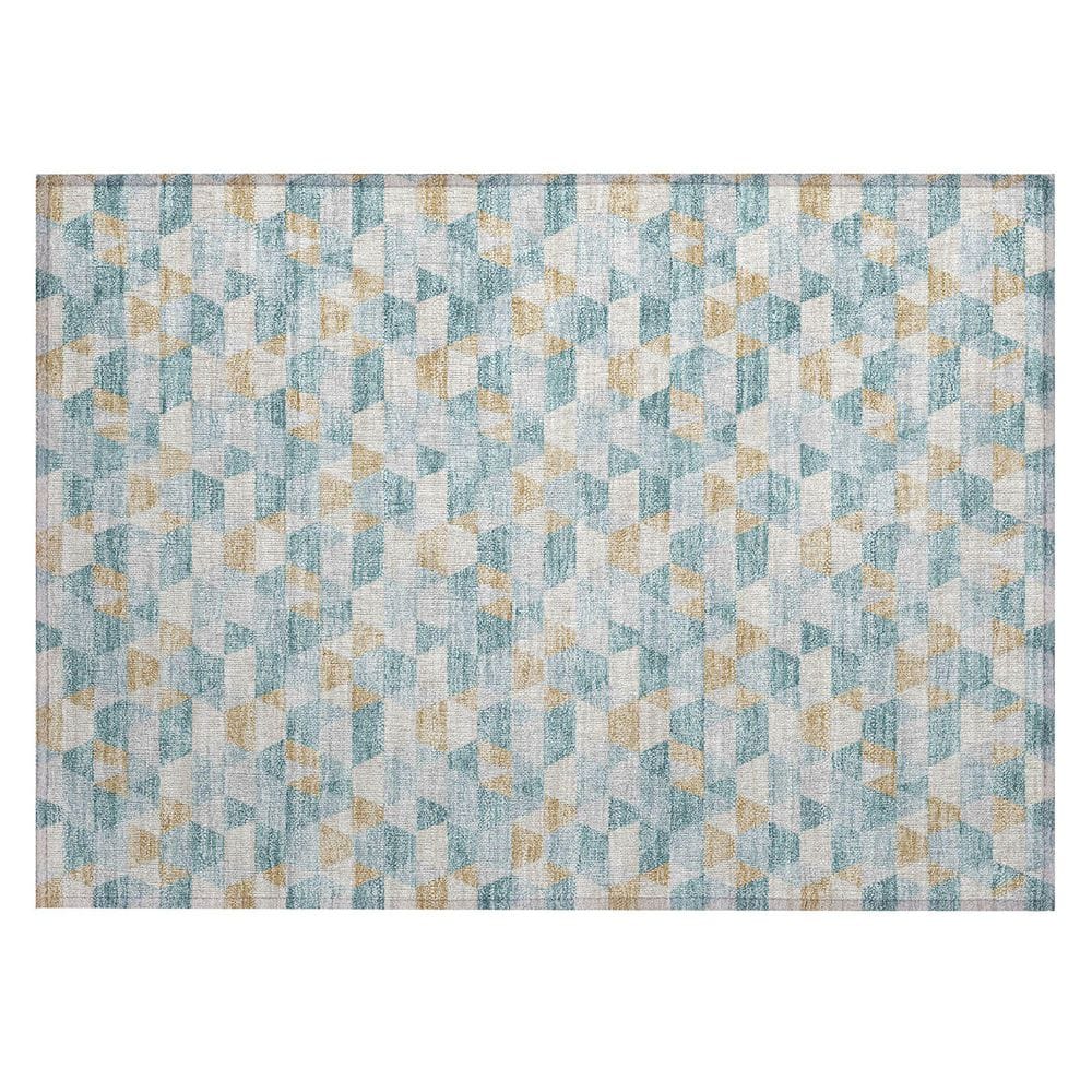 Chantille Machine Washable Indoor/Outdoor Abstract ACN2694 Teal 2 ft. x 3 ft. Accent Rug price history on PriceWatchPro