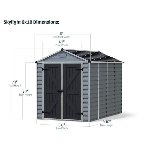 CANOPIA by PALRAM SkyLight 6 ft. W x 10 ft. D Resin Plastic