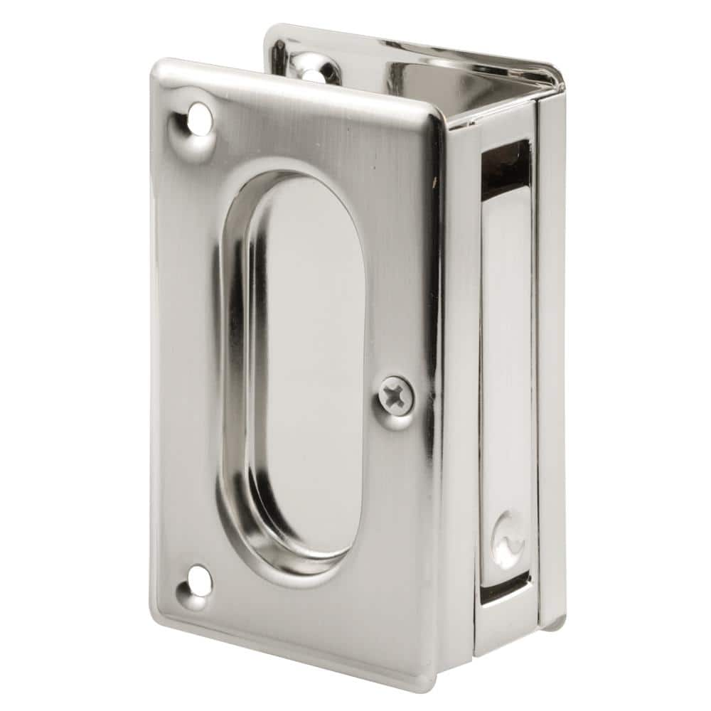 PrimeLine 33/4 in. Satin Nickel Pocket Door Passage Pull N 7363 The