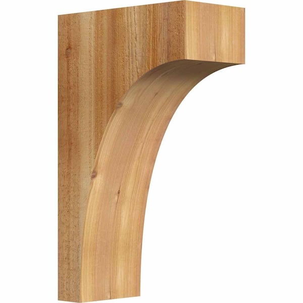 Ekena Millwork 6 in. x 12 in. x 20 in. Western Red Cedar Huntington Rough Sawn Corbel