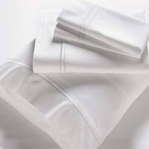 4-Piece White Tencel Lyocell California King Bed Sheets