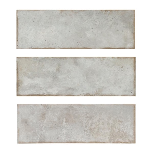 Jeffrey Court Reina Steel Gray 4 in. x 12 in. Gloss Subway Ceramic