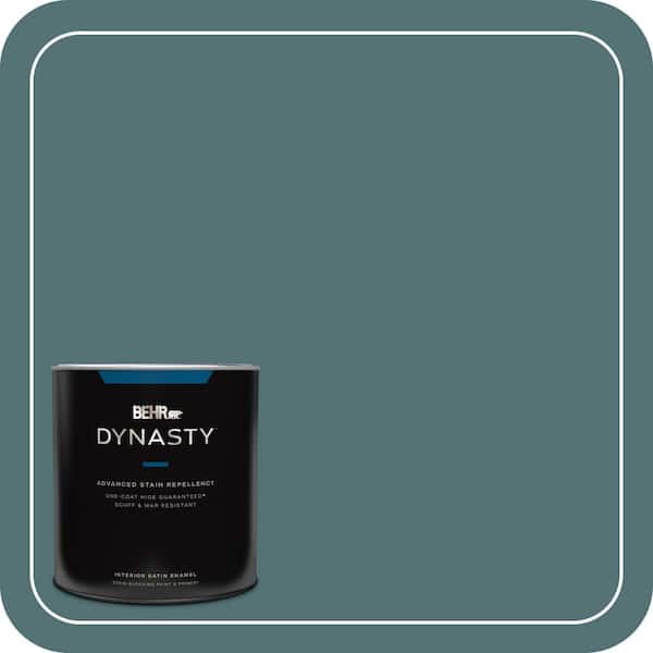 BEHR DYNASTY 1 qt. #PPU13-02 Juniper Berries One-Coat Hide Satin Enamel Interior Stain-Blocking Paint & Primer
