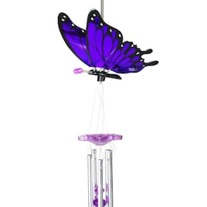 WindyWing Purple Butterfly Wind Chimes