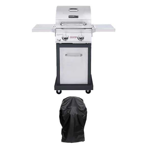 Nexgrill Evolution 2-Burner Propane Gas Grill in Stainless Steel with Infrared Technology Plus Grill Cover