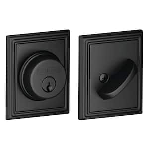B60 Series Addison Matte Black Single Cylinder Deadbolt Certified Highest for Security and Durability