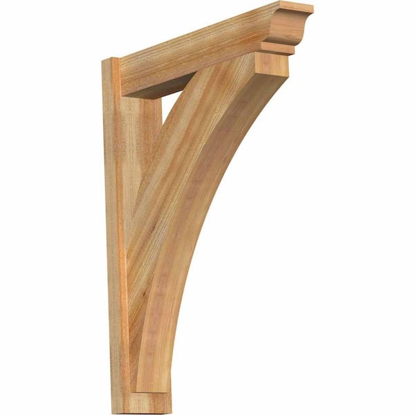 Ekena Millwork 6 in. x 36 in. x 28 in. Western Red Cedar Thorton Traditional Rough Sawn Outlooker