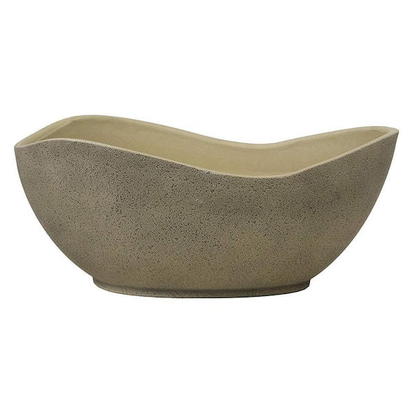 CHG CLASSIC HOME & GARDEN 12.5 in. Stone Resin Arc Planter