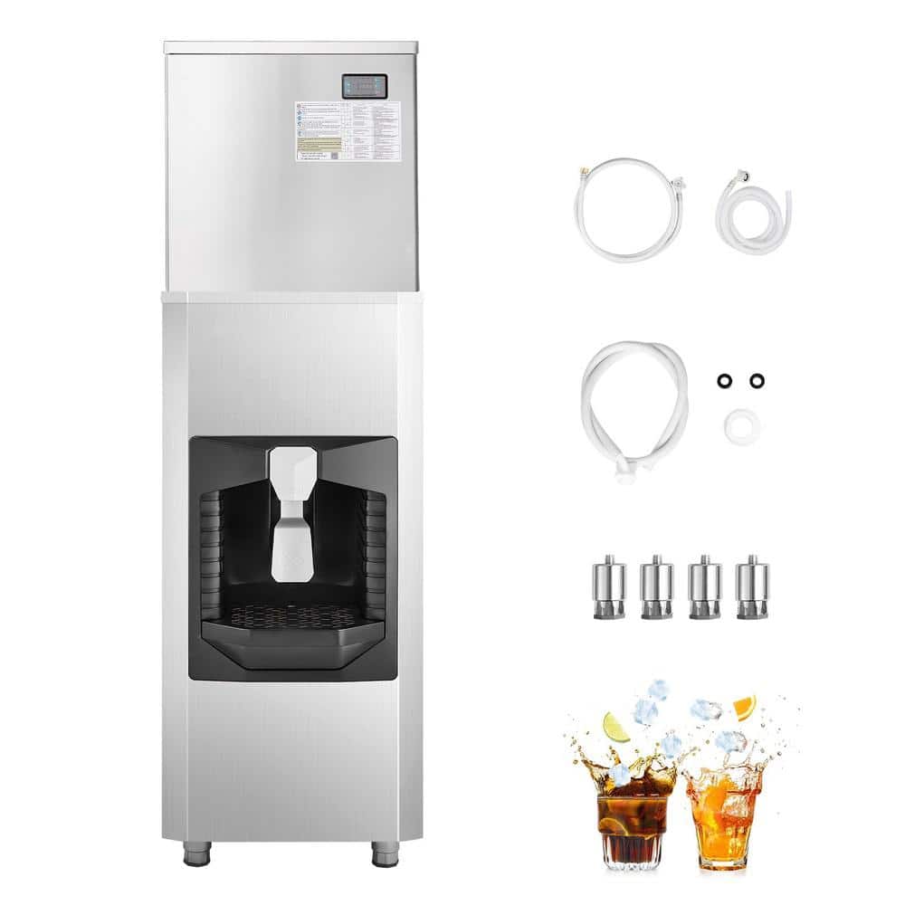 Stainless Steel Ice Maker 450 lb./Day with 180 lb. Bin and Dispenser