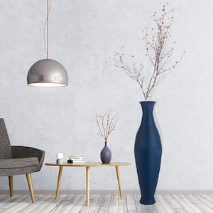 Blue Modern Decorative Bamboo Floor Flower Vase for Living Room, Entryway or Dining