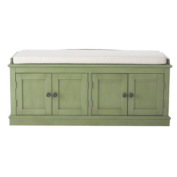Home Decorators Collection Laughlin Antique Green Storage Bench