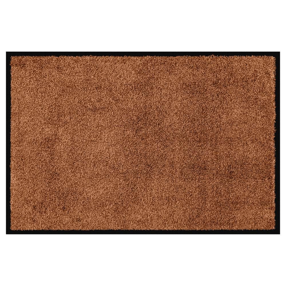 Plain Pastel Smooth Brown Solid Doormat Bathroom Welcome Living