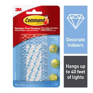 Clear Decorating Clips (20 Hooks, 24 Strips)