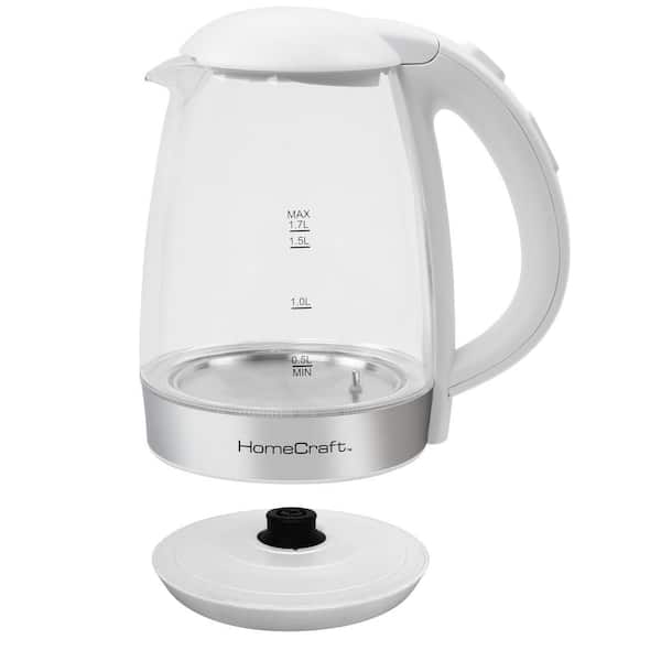 electric kettle, glass & white - Whisk