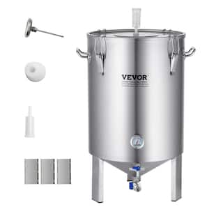 304 Stainless-Steel Kettle16 gal. Beer Brew Fermenter Brew Bucket for Brewing Home Brewing Supplies Thermometer